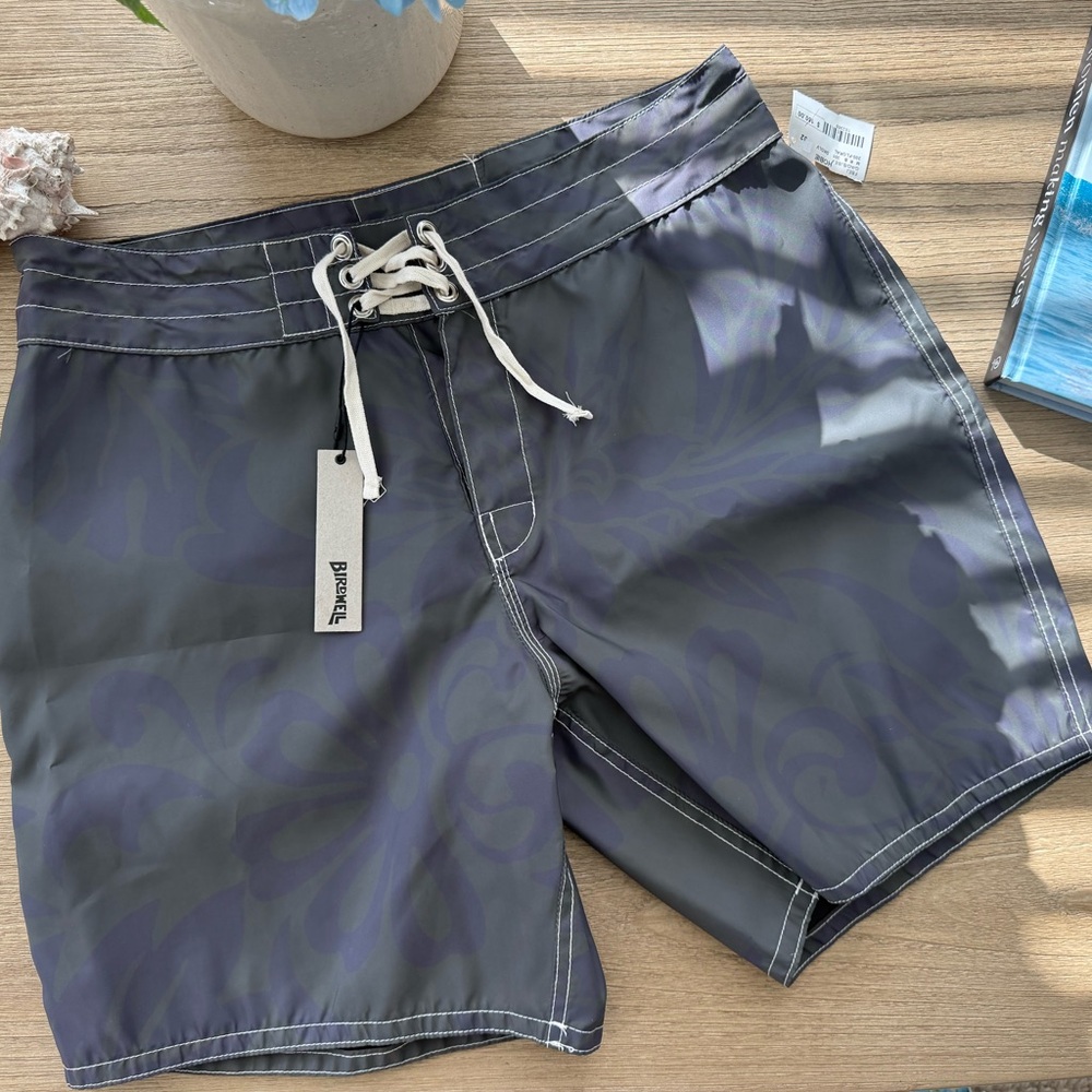 Birdwell Men’s  Floral Lace-Up Board Shorts